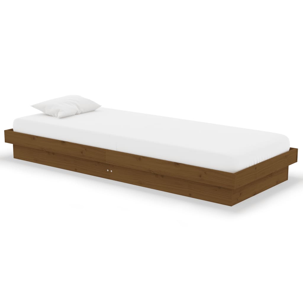 Sengeramme honningbrun heltre 75x190 cm Small Single