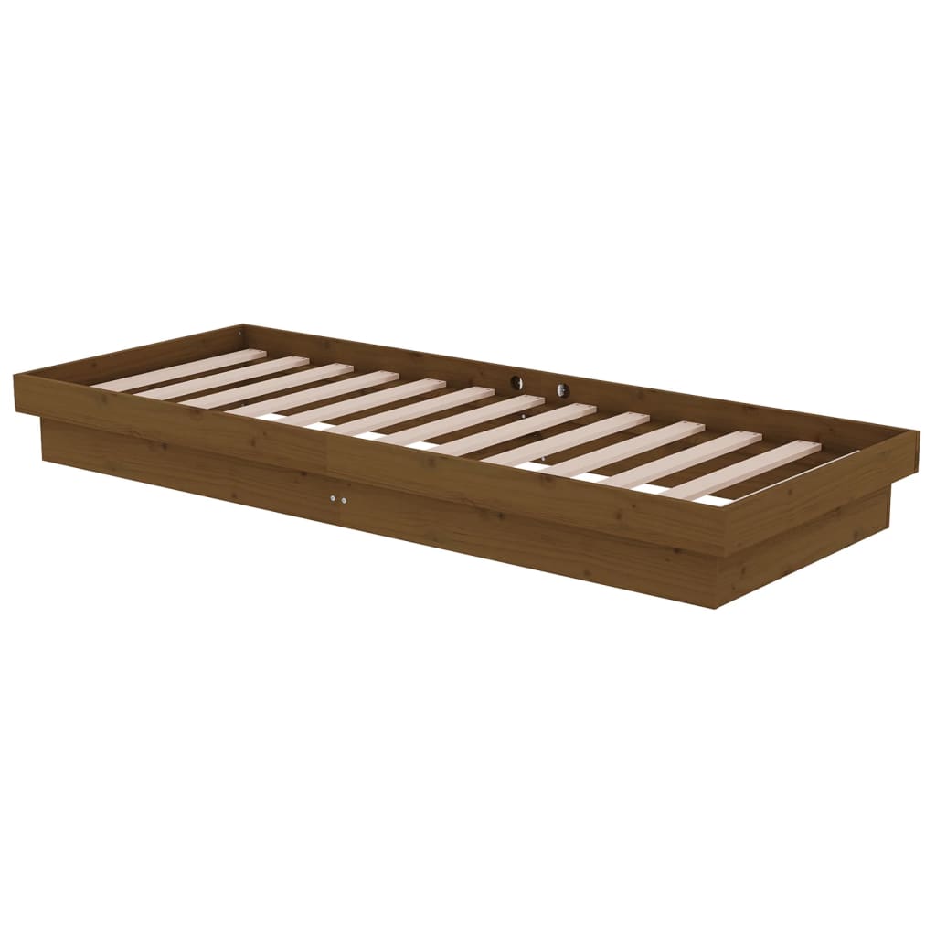 Sengeramme honningbrun heltre 75x190 cm Small Single