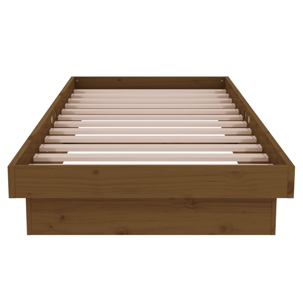 Sengeramme honningbrun heltre 75x190 cm Small Single