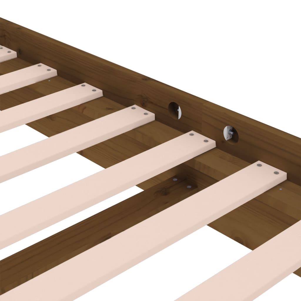 Sengeramme honningbrun heltre 75x190 cm Small Single