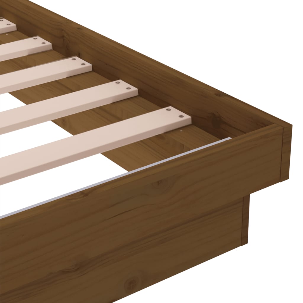 Sengeramme honningbrun heltre 75x190 cm Small Single