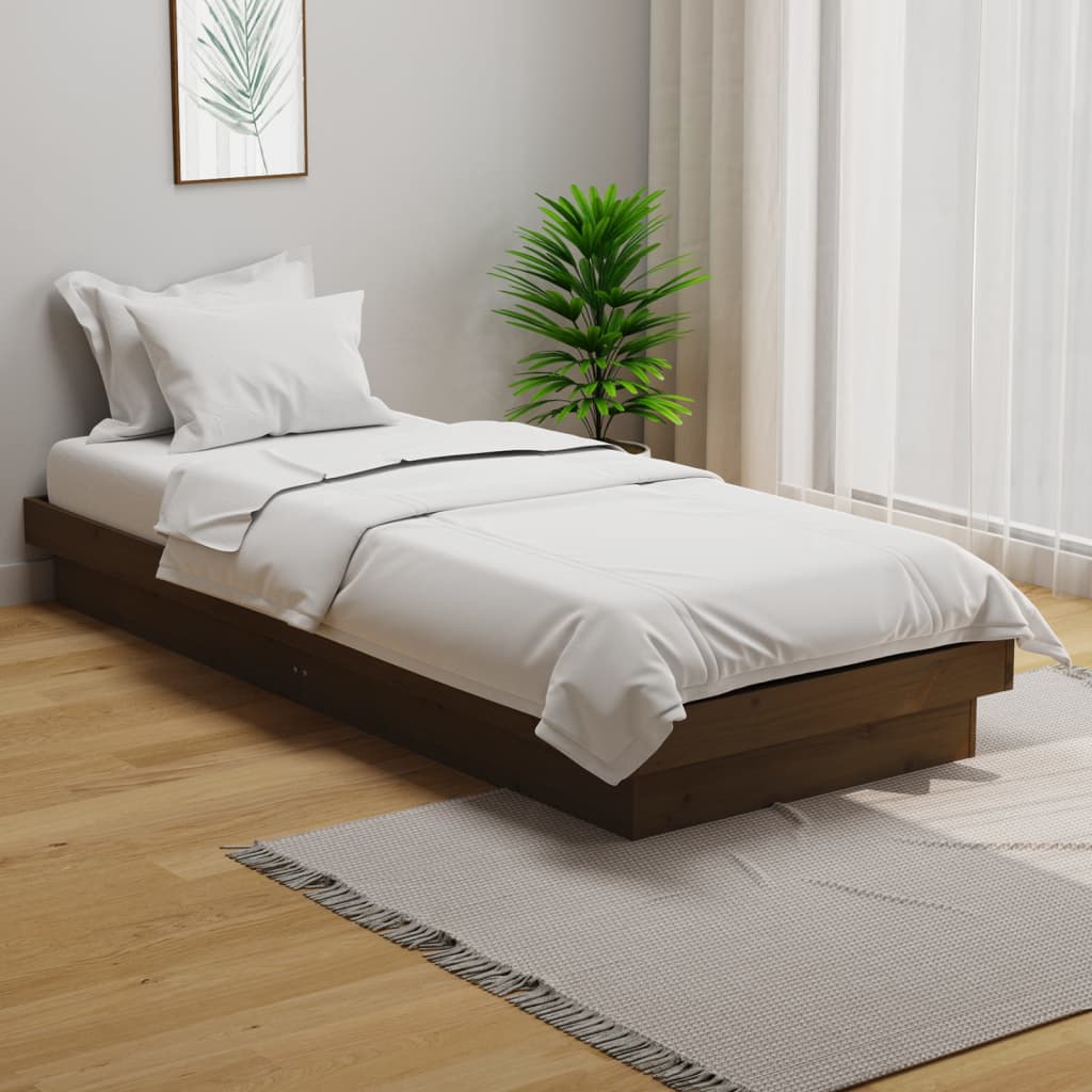 Sengeramme honningbrun heltre 75x190 cm Small Single