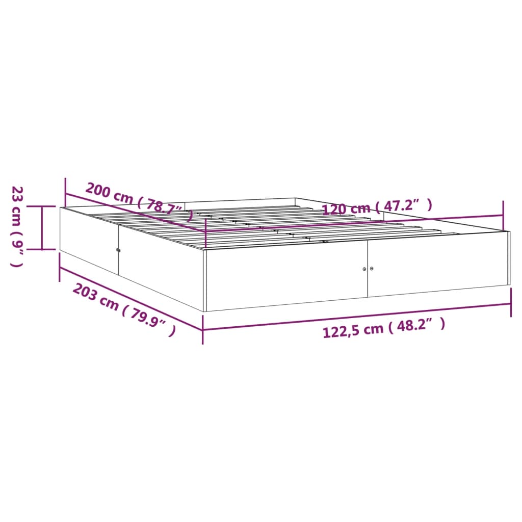 Sengeramme heltre 120x200 cm
