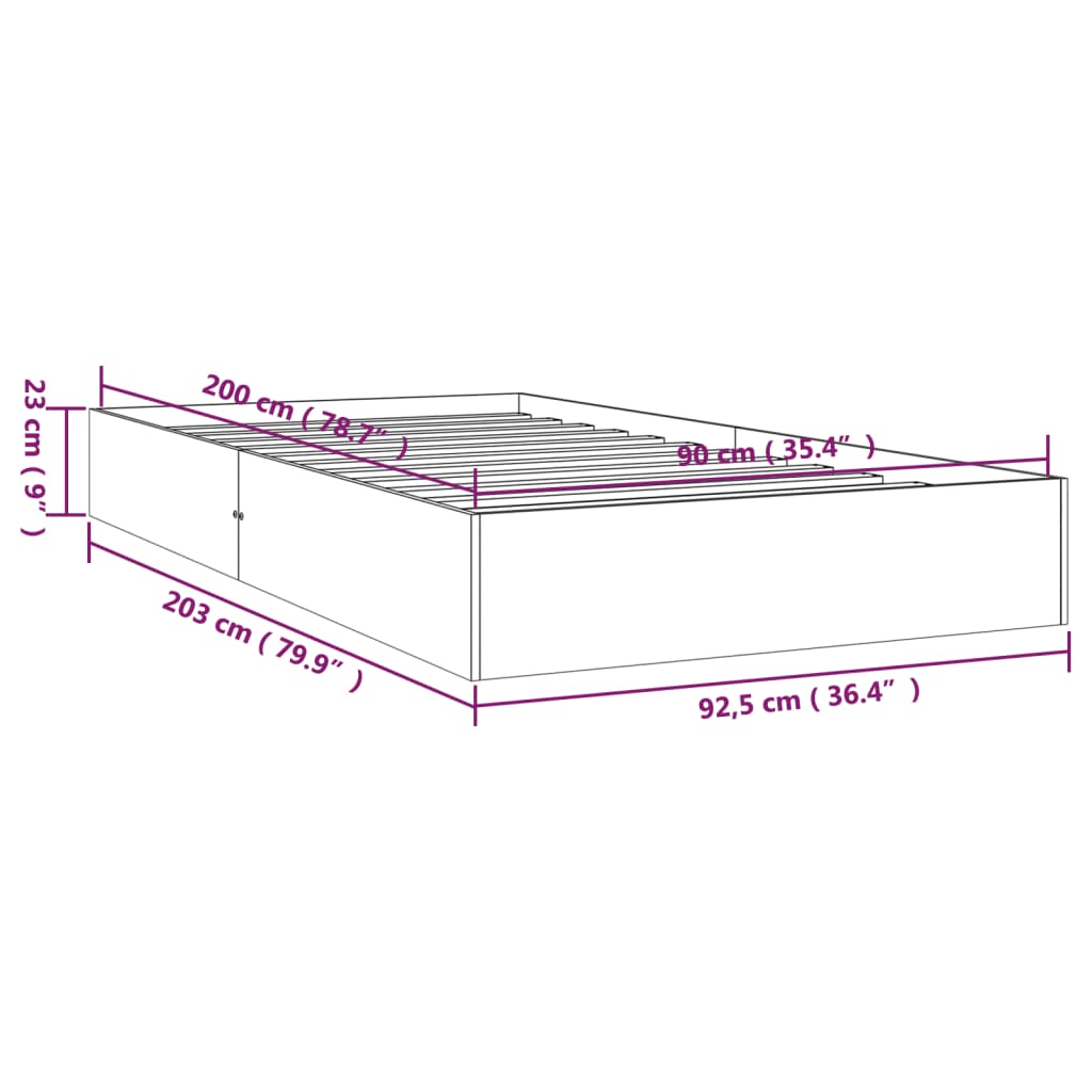 Sengeramme heltre 90x200 cm