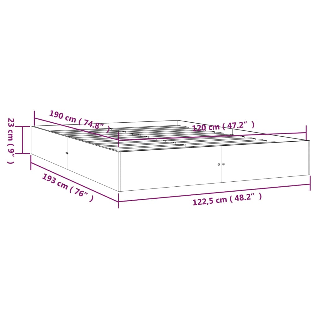 Sengeramme heltre 120x190 cm 4FT Small Double