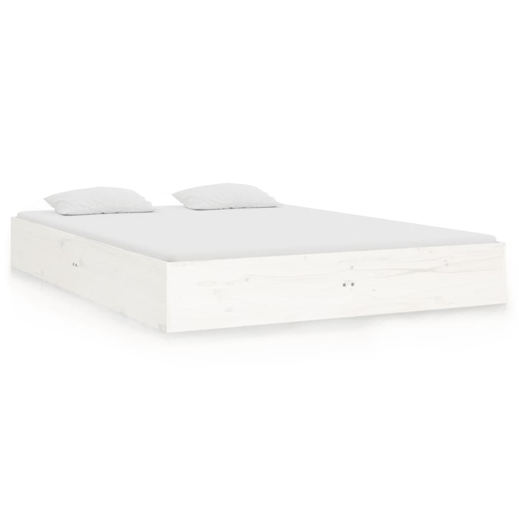 Sengeramme hvit heltre 135x190 cm 4FT6 Double