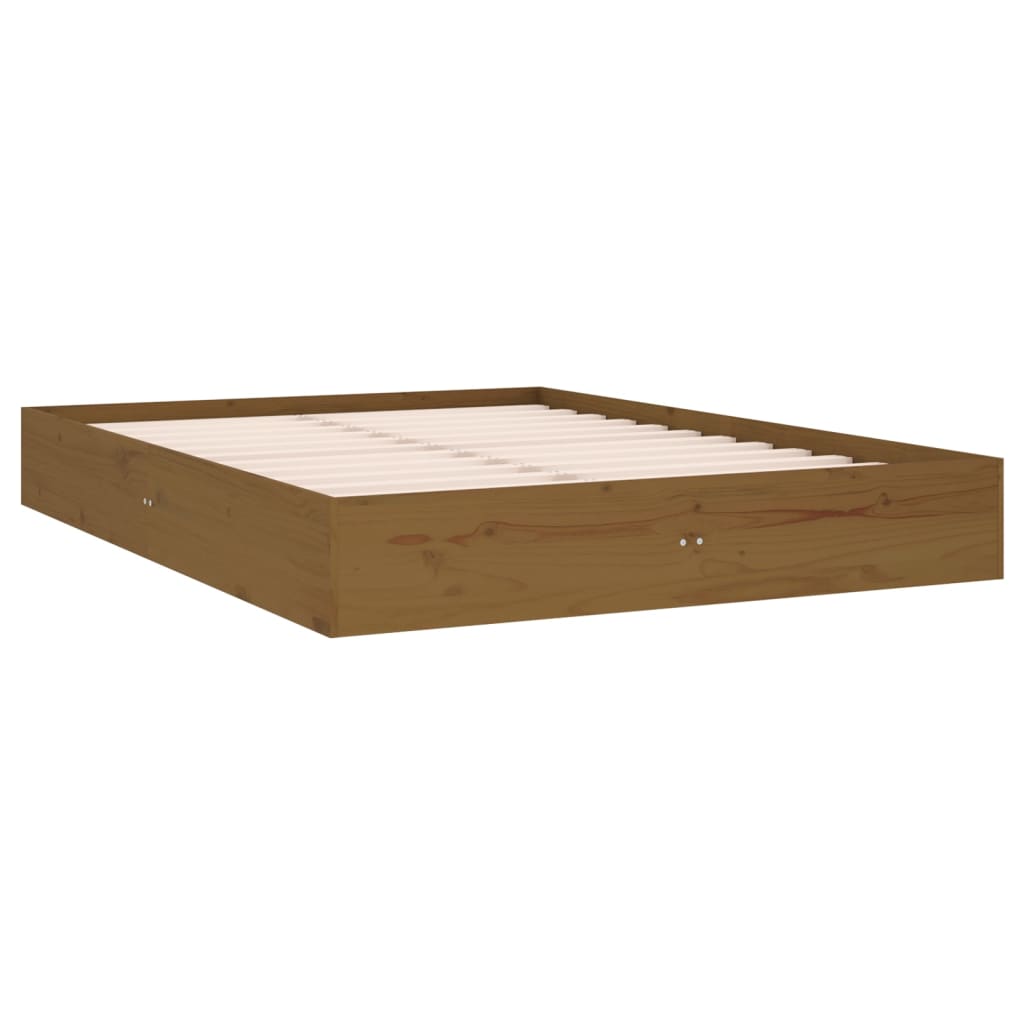 Sengeramme honningbrun heltre 135x190 cm Double