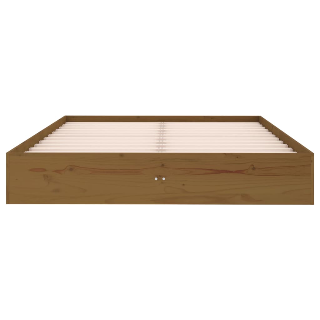 Sengeramme honningbrun heltre 135x190 cm Double