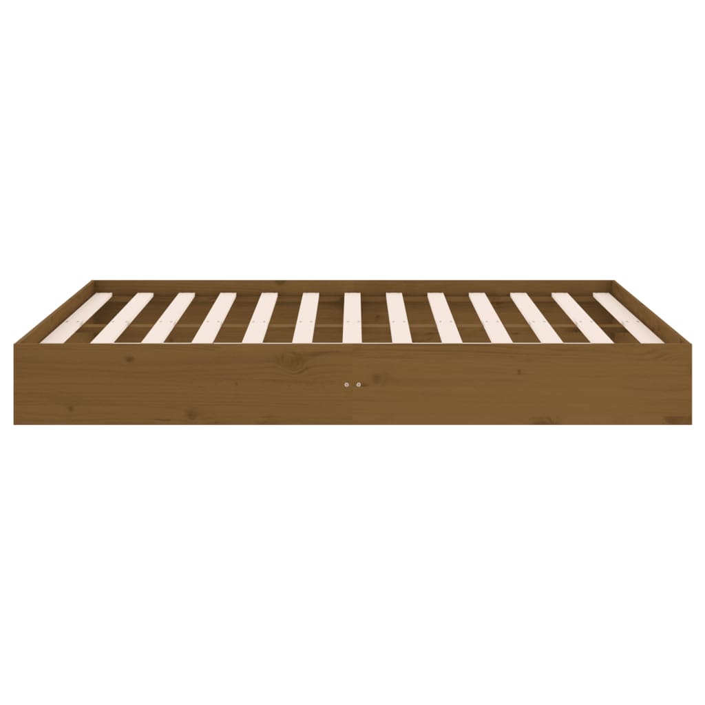 Sengeramme honningbrun heltre 135x190 cm Double