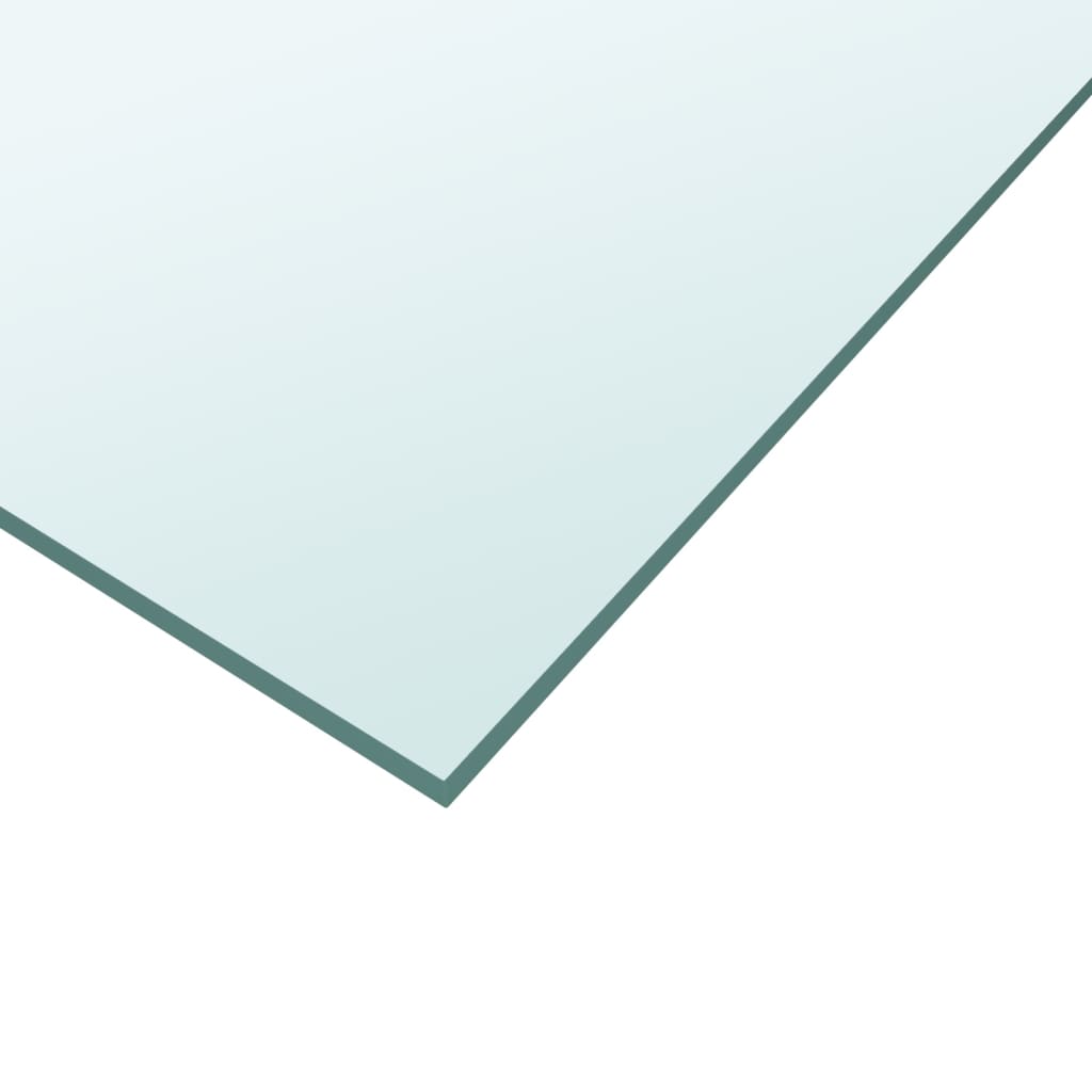 Bordplate gjennomsiktig 50x100 cm herdet glass