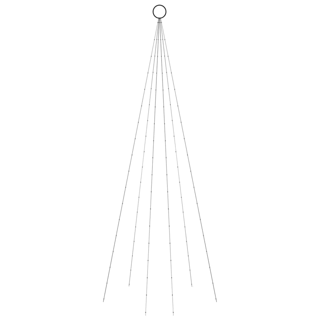 Juletre på flaggstang 108 LED fargerik 180 cm