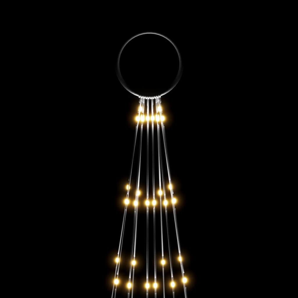 Juletre på flaggstang 310 LED varmhvit 300 cm