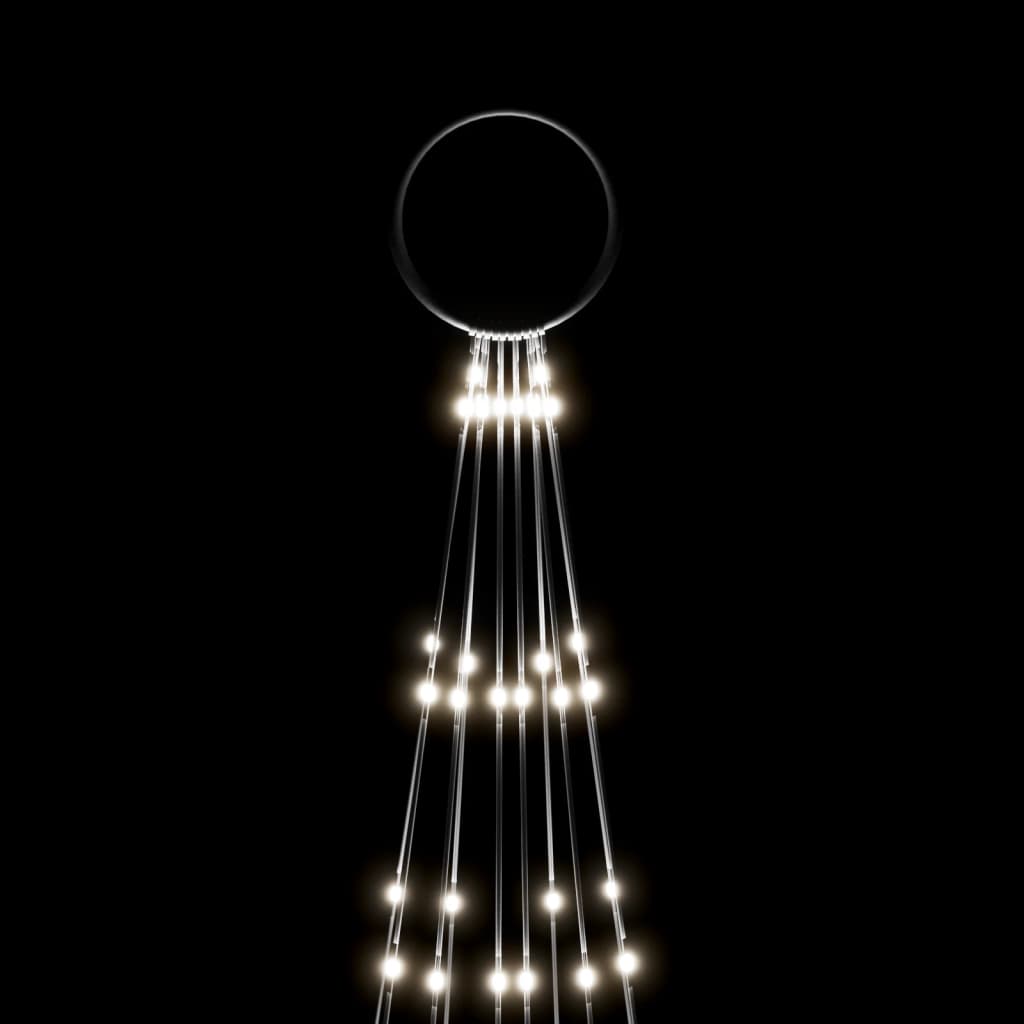 Juletre på flaggstang 310 LED kaldhvit 300 cm