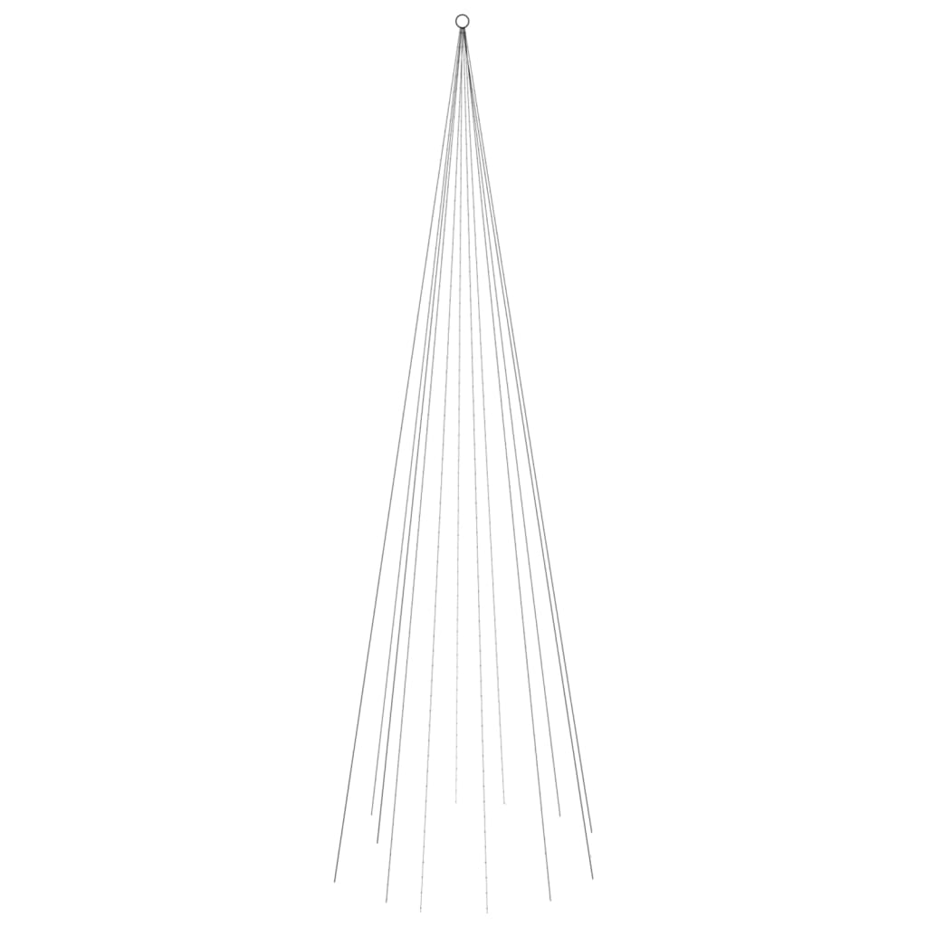 Juletre på flaggstang 732 LED kaldhvit 500 cm