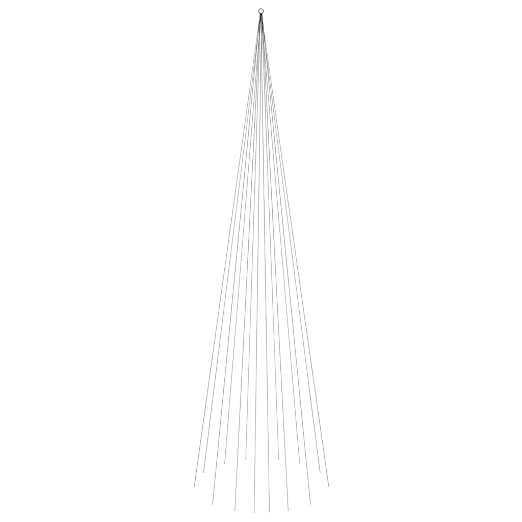 Juletre på flaggstang 1134 LED kaldhvit 800 cm