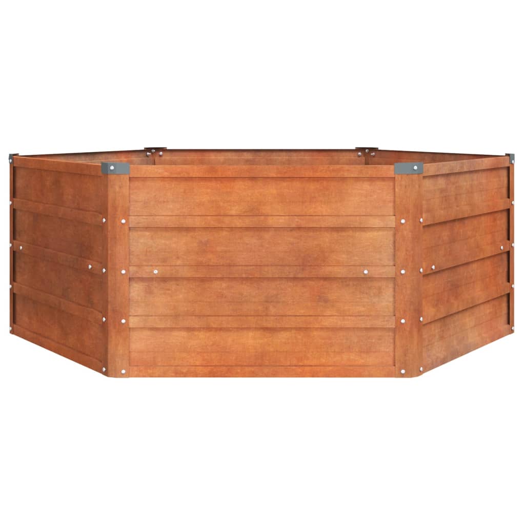Høybed rust 129x129x45 cm cortenstål