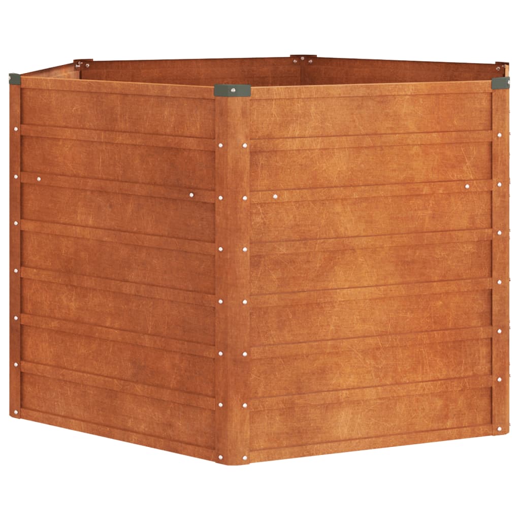 Høybed rust 129x129x77 cm cortenstål