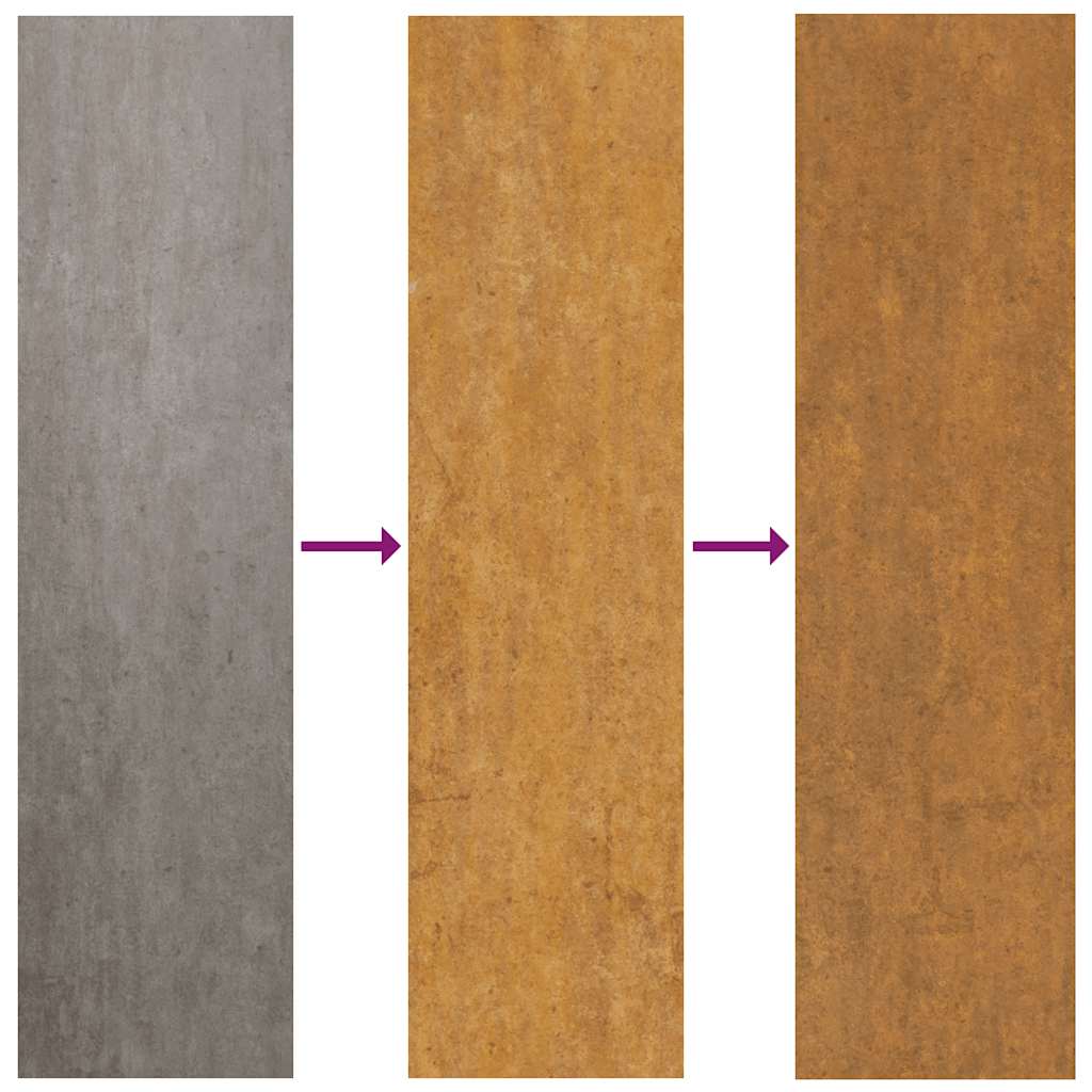 Høybed 1152x50x36 cm cortenstål