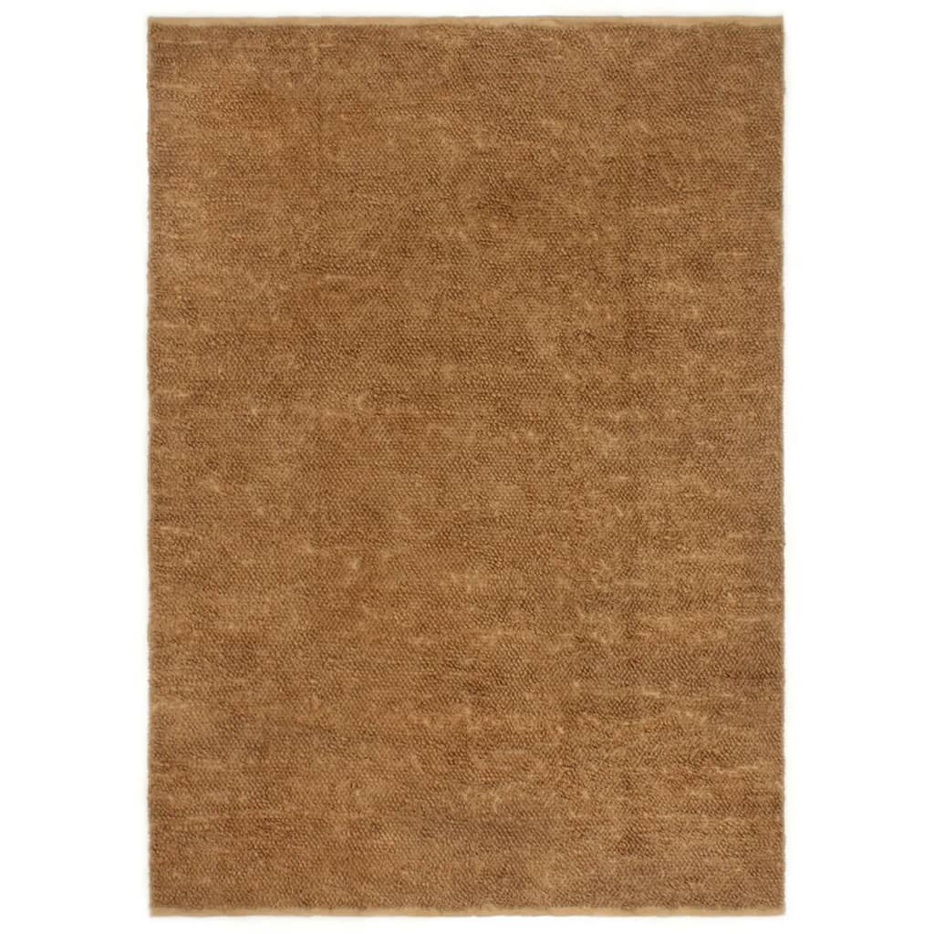 Håndlaget løkketeppe 180x250 cm jute og bomull