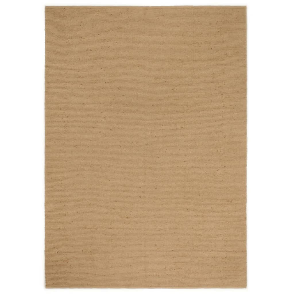 Håndlaget løkketeppe 180x250 cm jute og bomull