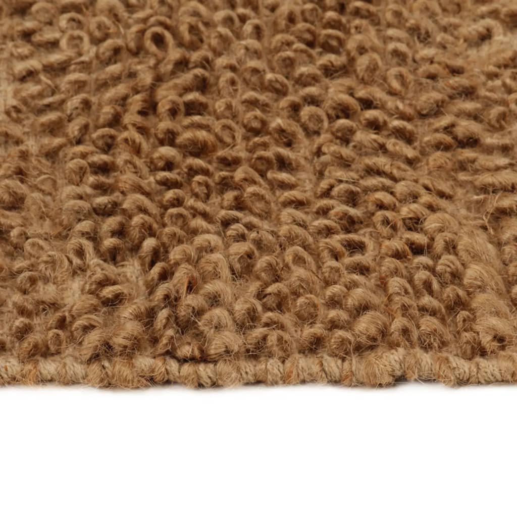 Håndlaget løkketeppe 180x250 cm jute og bomull