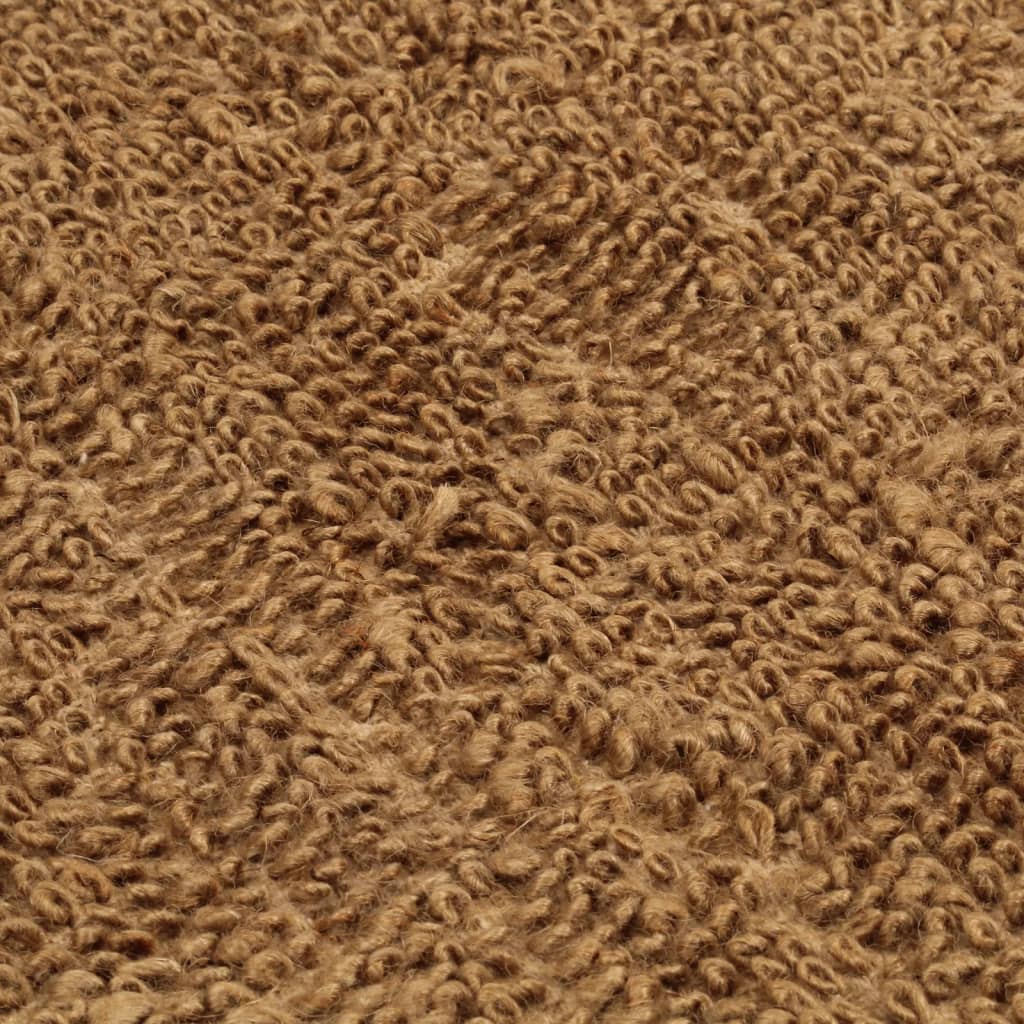 Håndlaget løkketeppe 180x250 cm jute og bomull