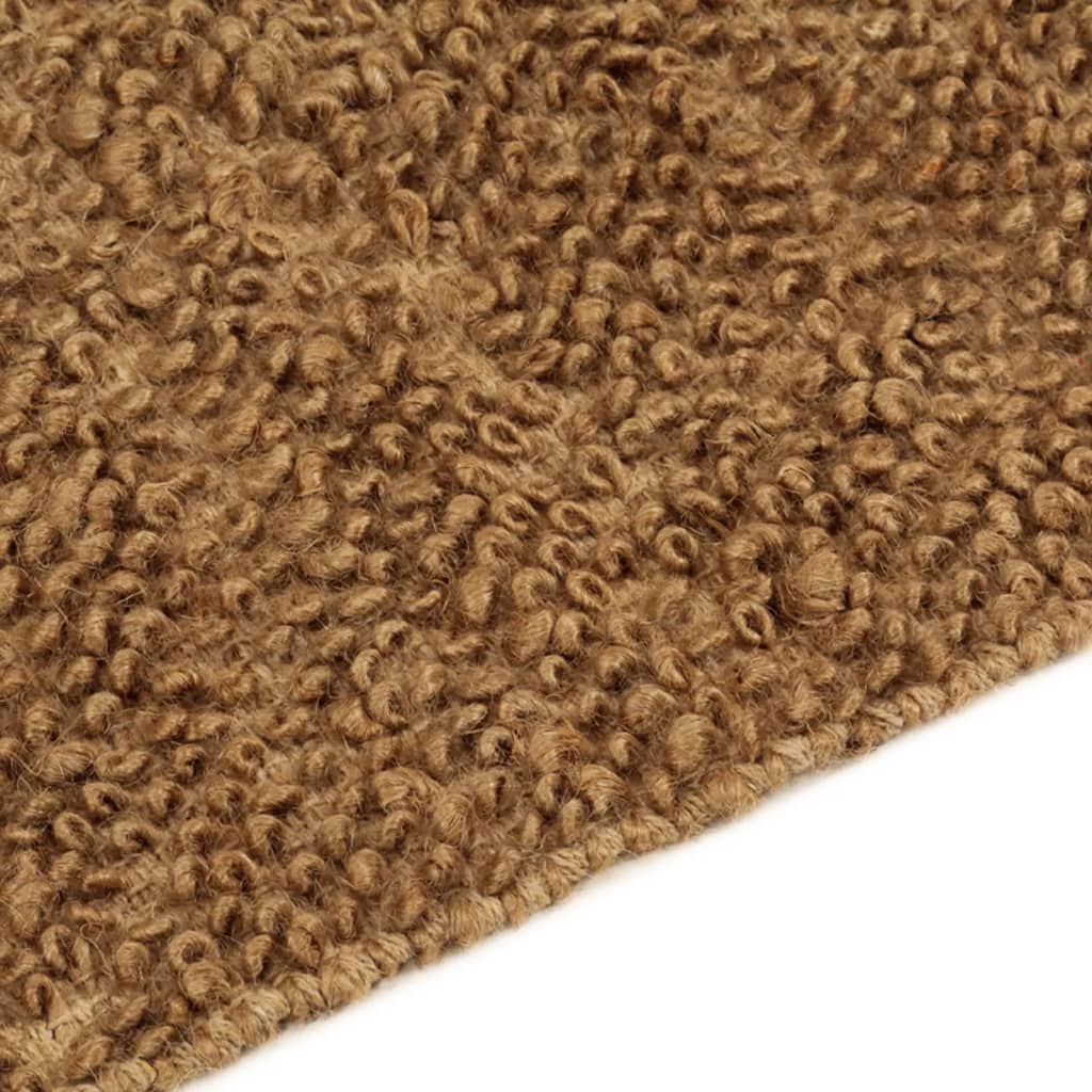Håndlaget løkketeppe 180x250 cm jute og bomull
