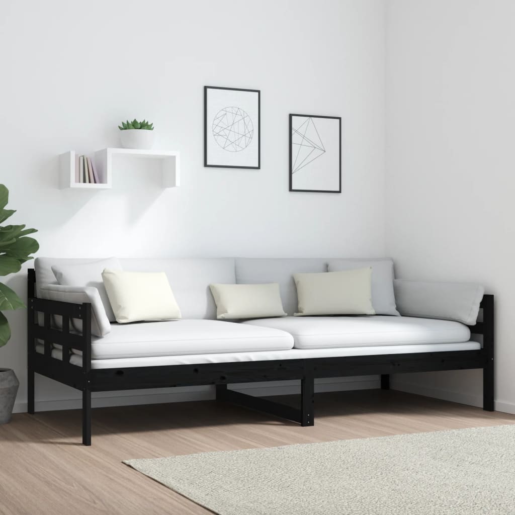Dagseng svart heltre furu 90x200 cm