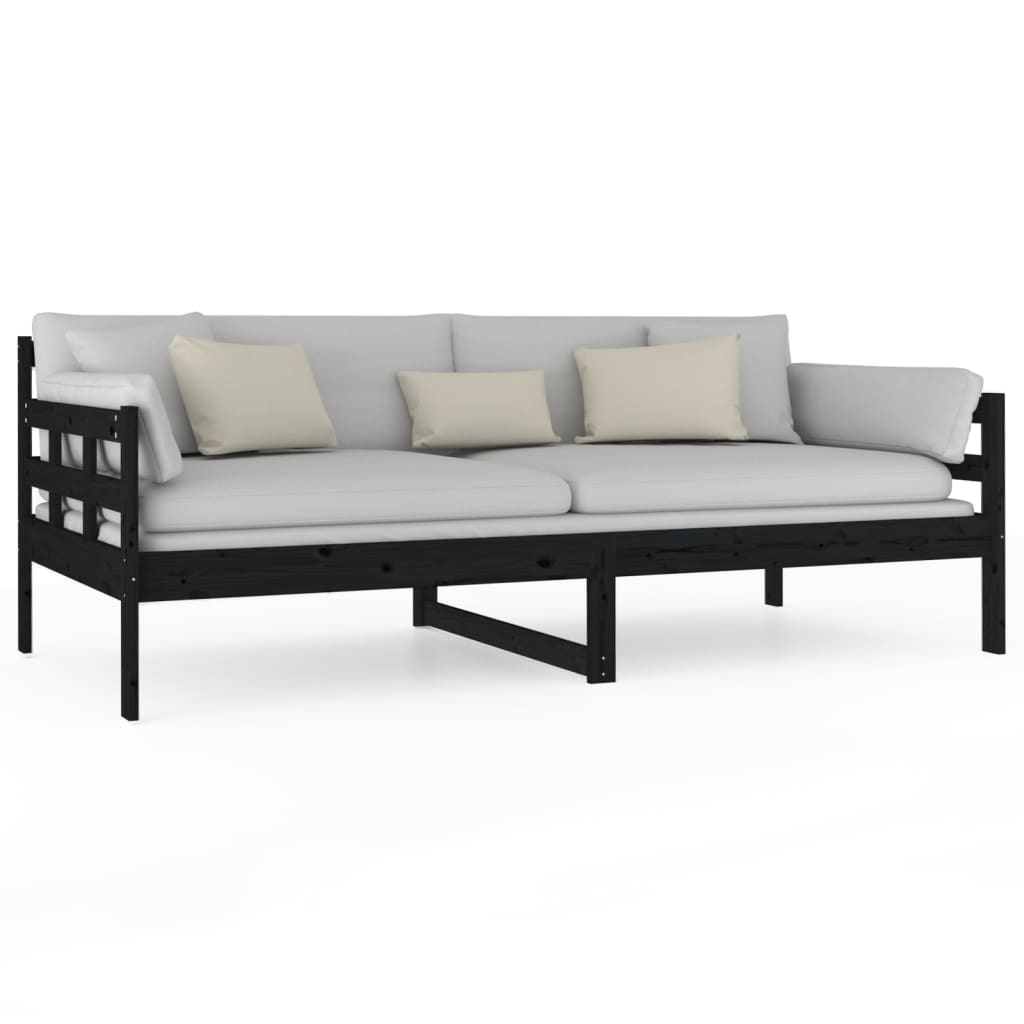 Dagseng svart heltre furu 90x190 cm
