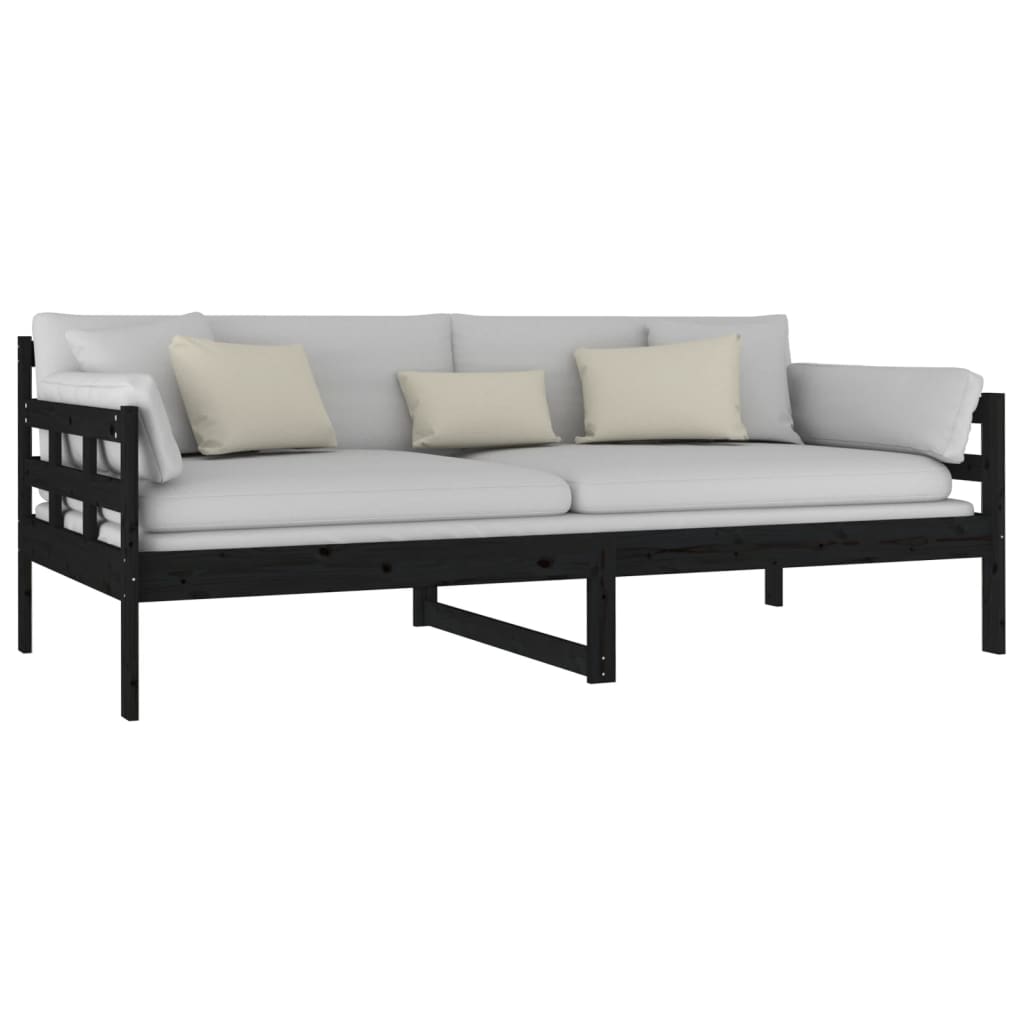 Dagseng svart heltre furu 90x190 cm