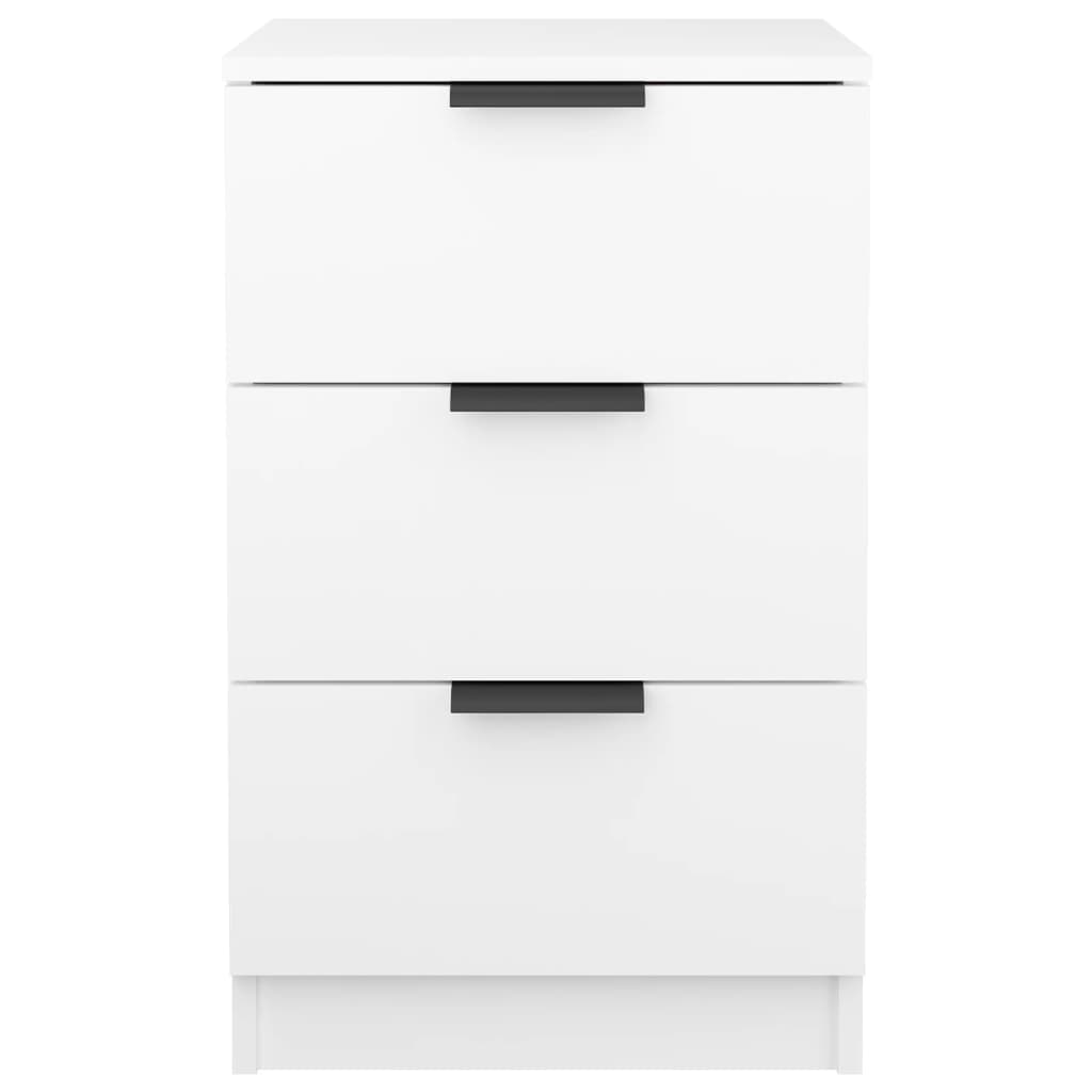 Nattbord 2 stk hvit 40x36x65 cm