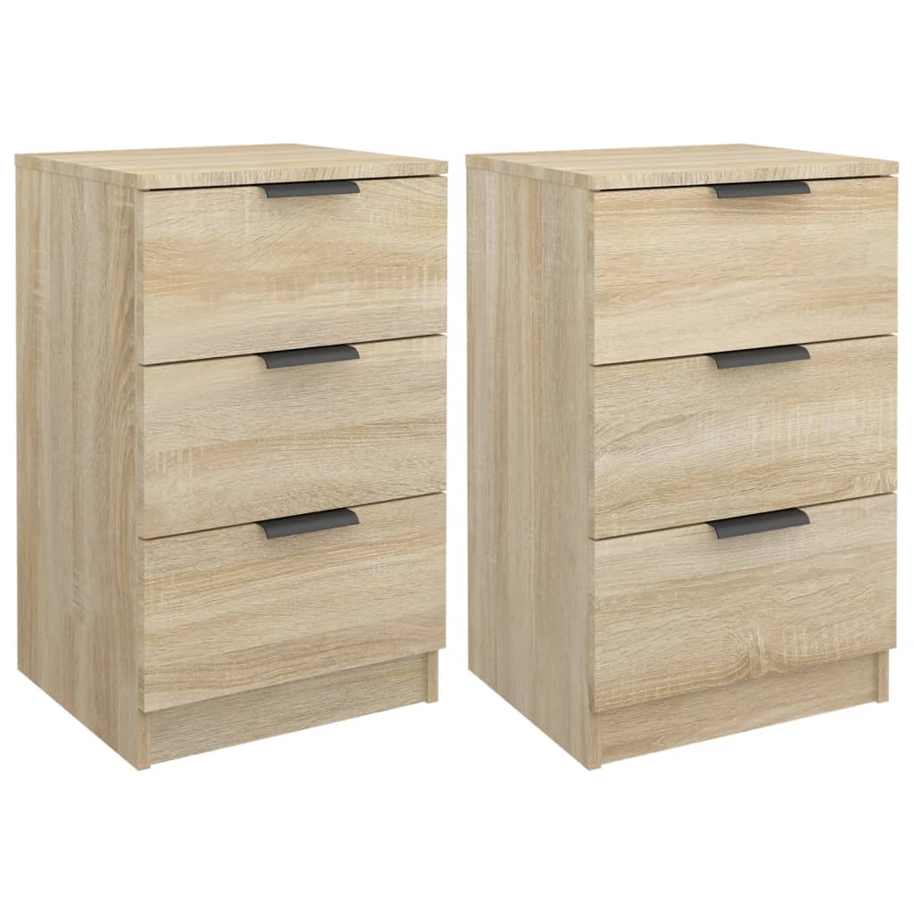 Nattbord 2 stk sonoma eik 40x36x65 cm