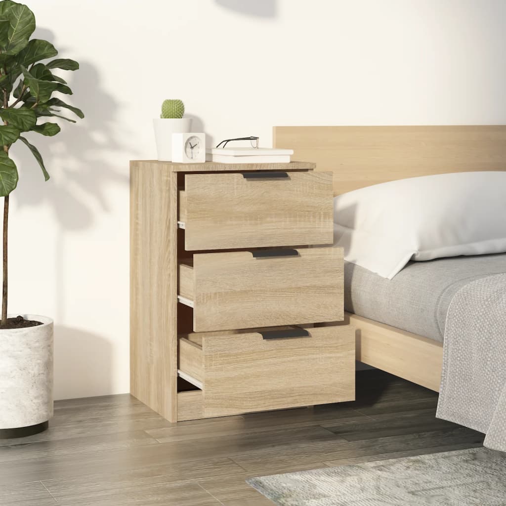 Nattbord 2 stk sonoma eik 40x36x65 cm