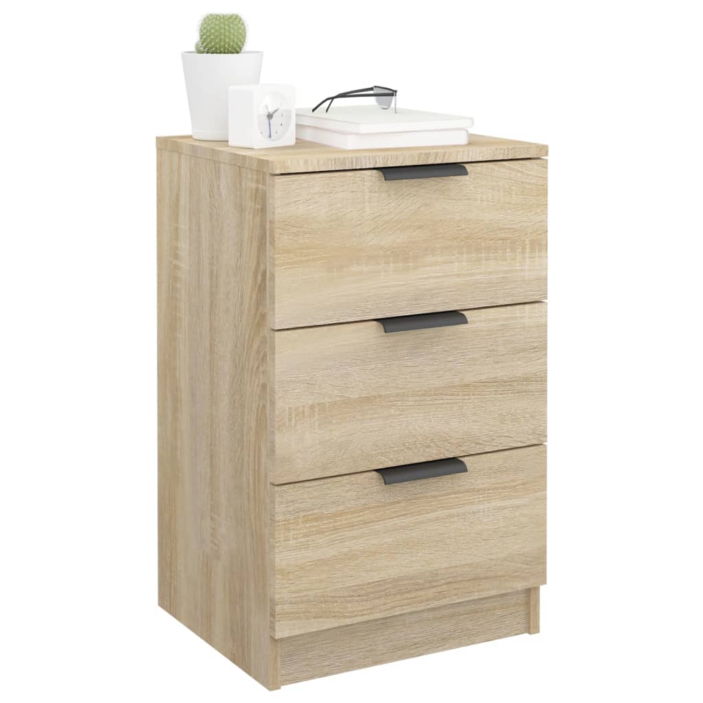 Nattbord 2 stk sonoma eik 40x36x65 cm