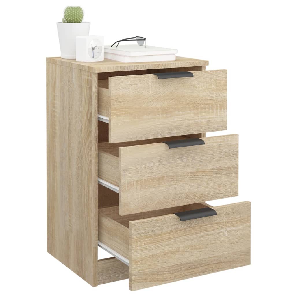 Nattbord 2 stk sonoma eik 40x36x65 cm