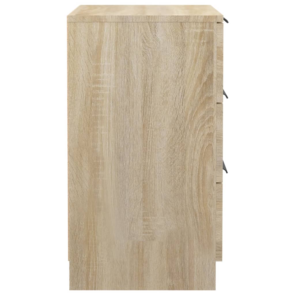 Nattbord 2 stk sonoma eik 40x36x65 cm