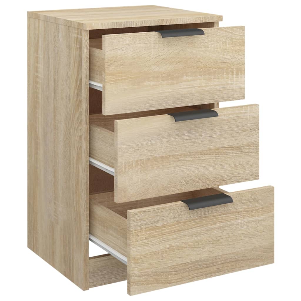 Nattbord 2 stk sonoma eik 40x36x65 cm