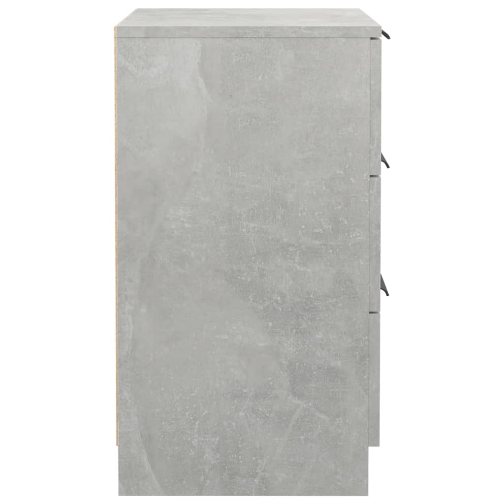 Nattbord 2 stk betonggrå 40x36x65 cm