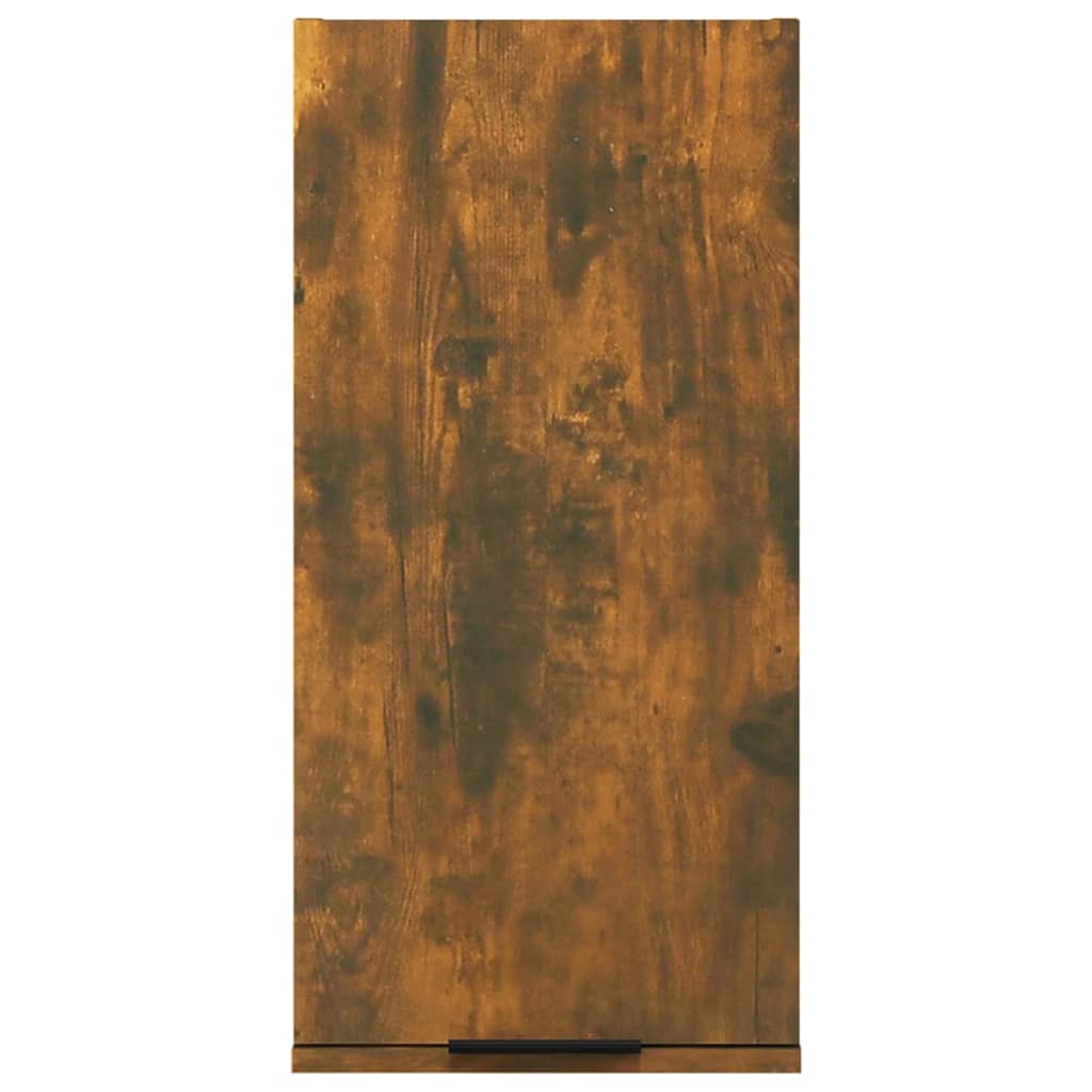 Vegghengt baderomsskap røkt eik 32x20x67 cm