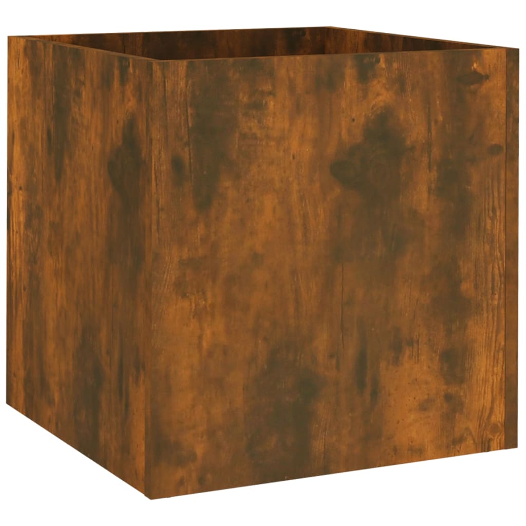 Plantekasse røkt eik 40x40x40 cm konstruert tre