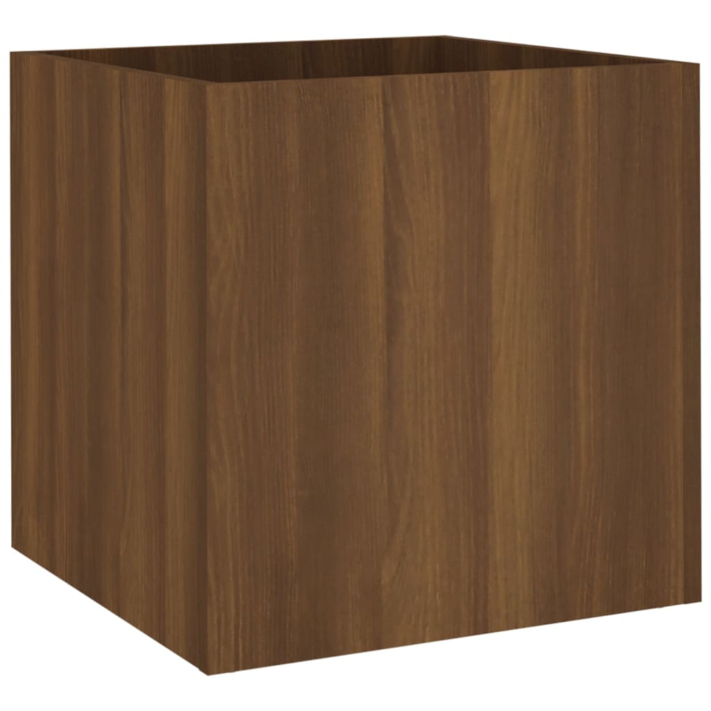 Plantekasse brun eik 40x40x40 cm konstruert tre