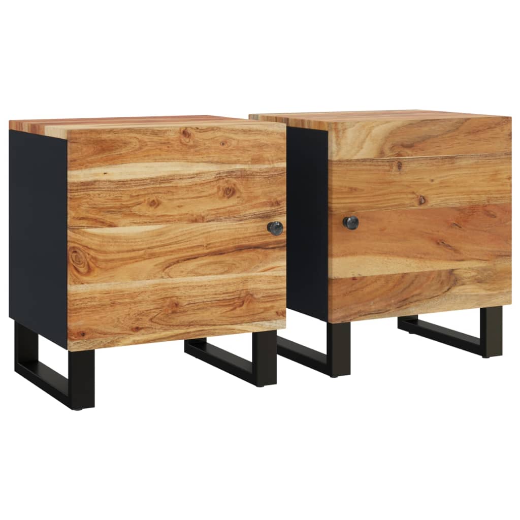 Nattbord 2 stk 40x33x46 cm heltre akasie