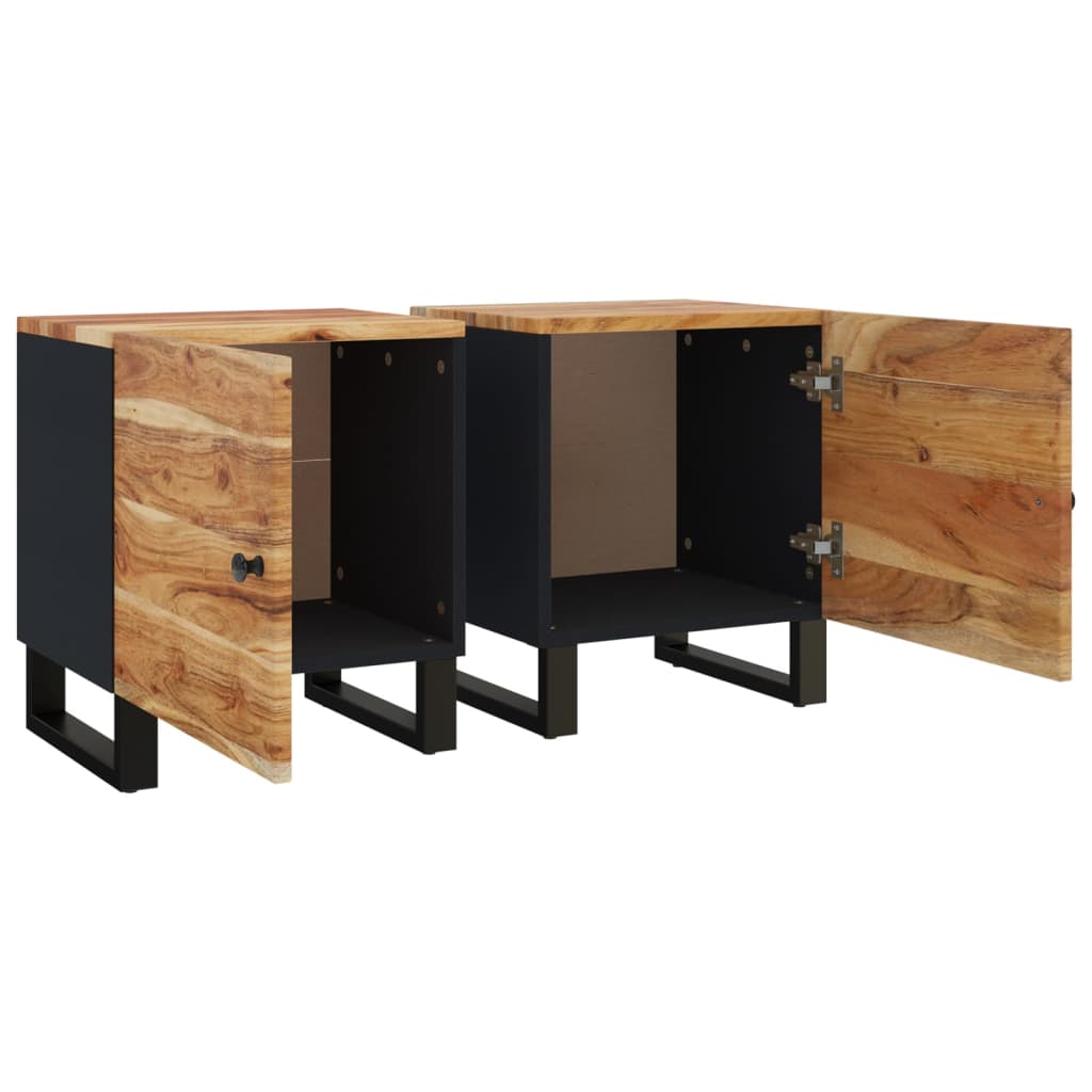 Nattbord 2 stk 40x33x46 cm heltre akasie