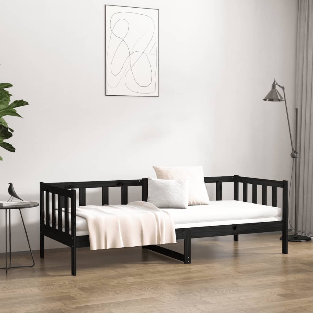 Dagseng svart 90x190 cm heltre furu