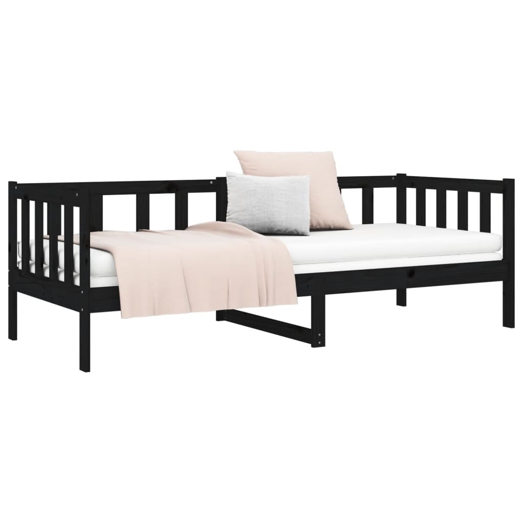 Dagseng svart 90x190 cm heltre furu