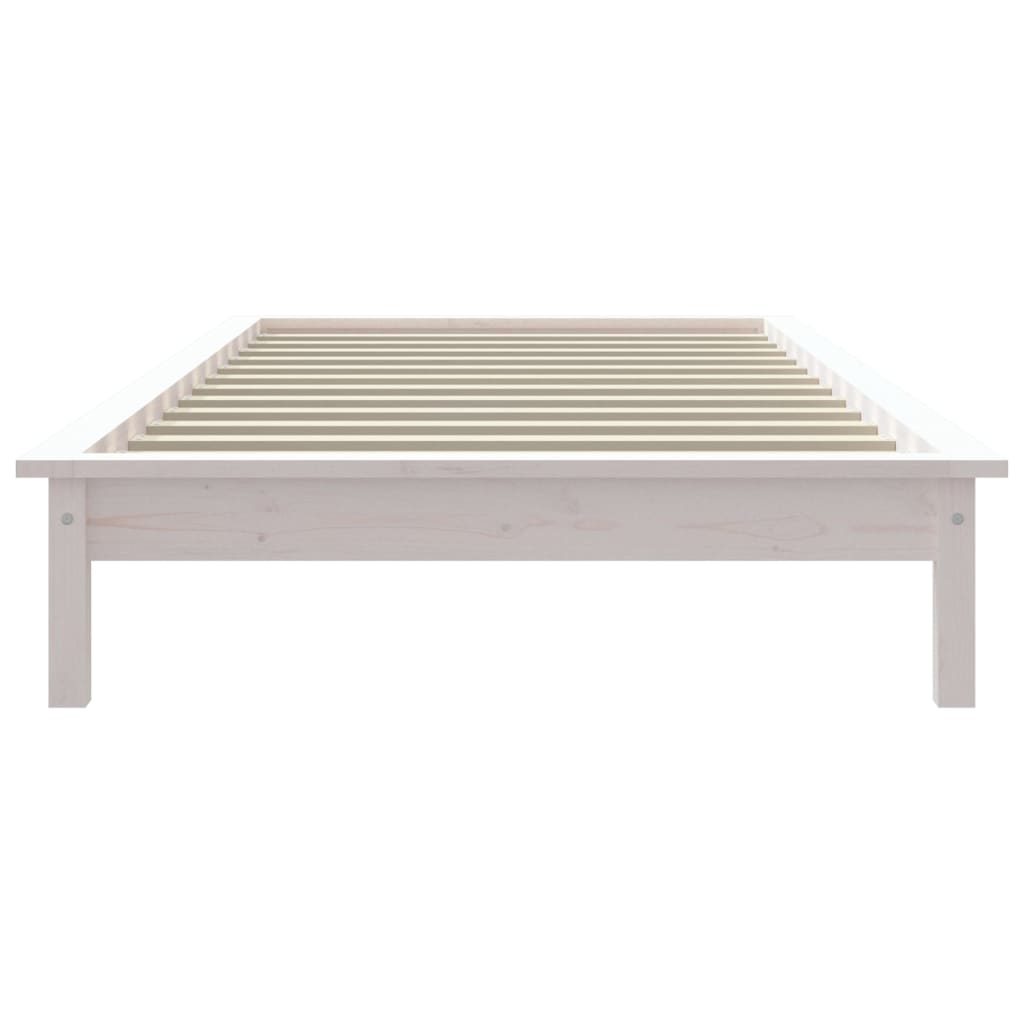 Sengeramme hvit 90x200 cm heltre furu