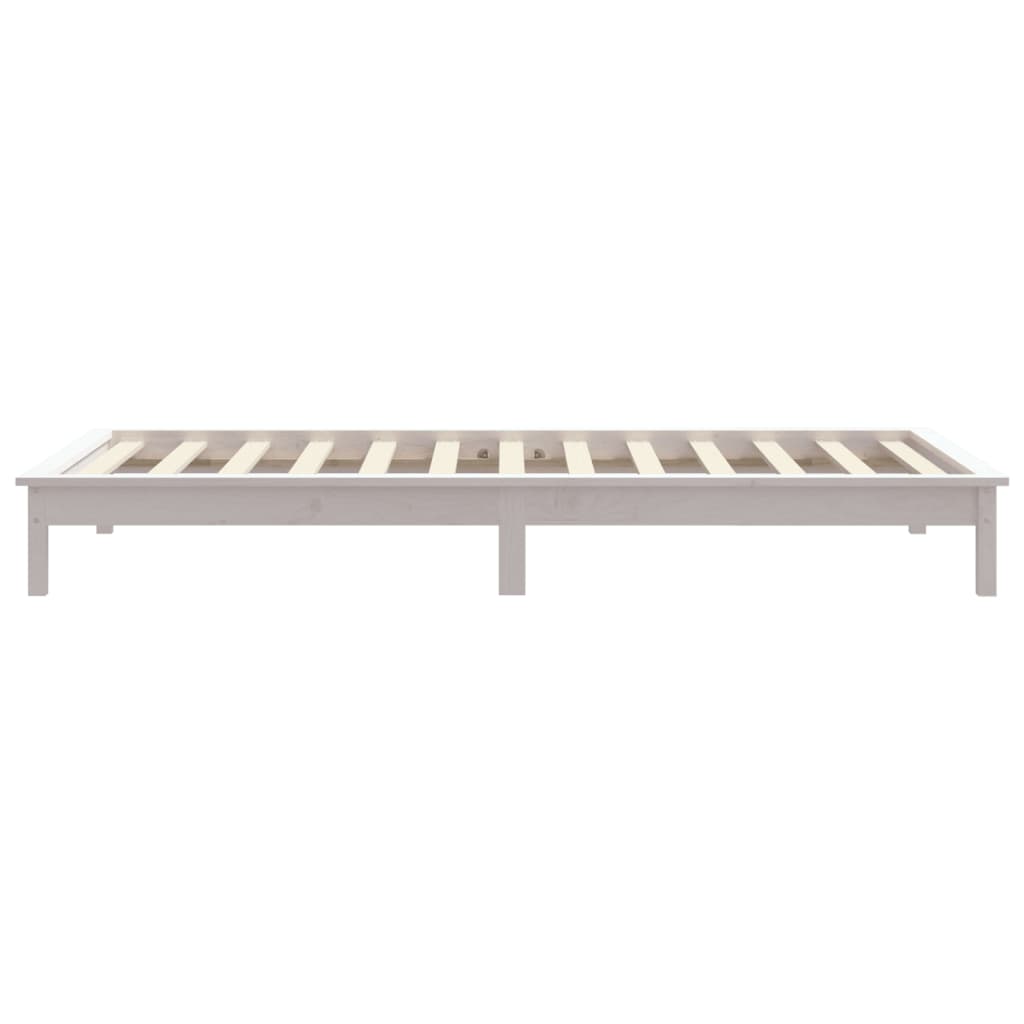 Sengeramme hvit 90x200 cm heltre furu