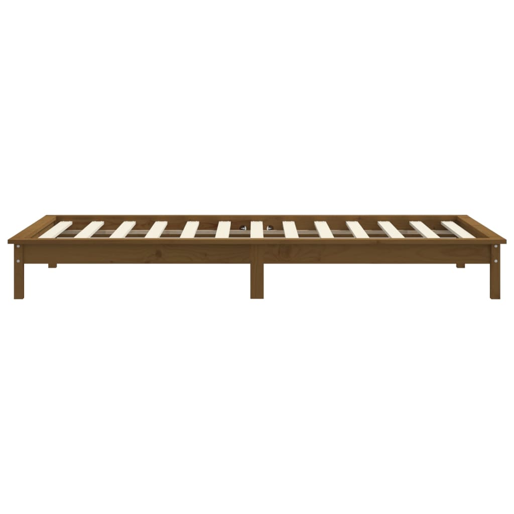 Sengeramme honningbrun 90x200 cm heltre furu