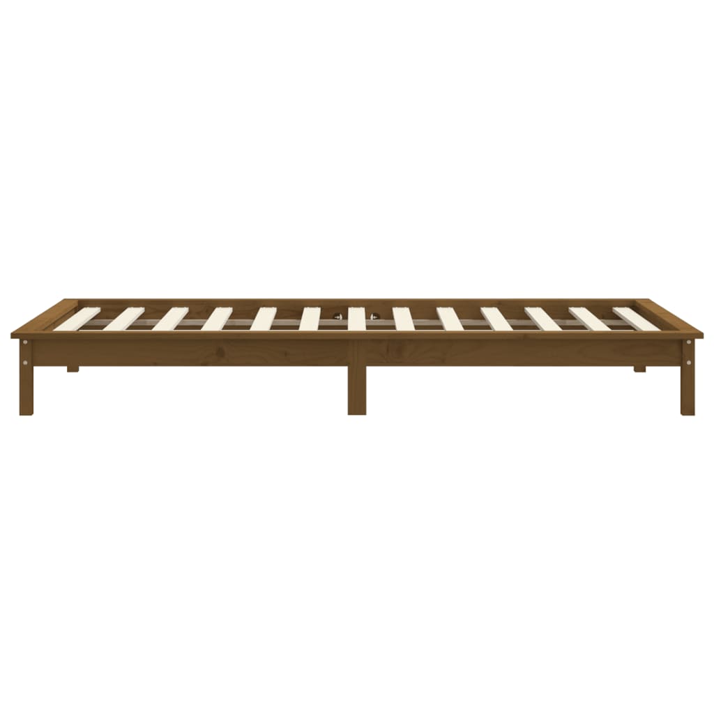 Sengeramme honningbrun heltre furu 100x200 cm