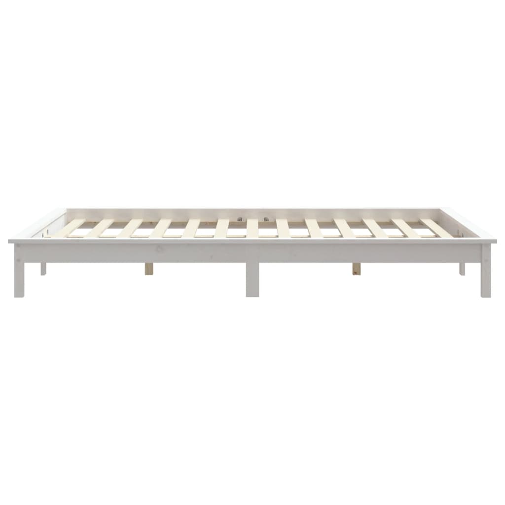 Sengeramme hvit heltre furu 120x200 cm
